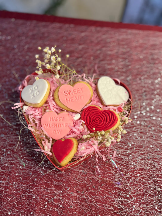 Heart cookies box