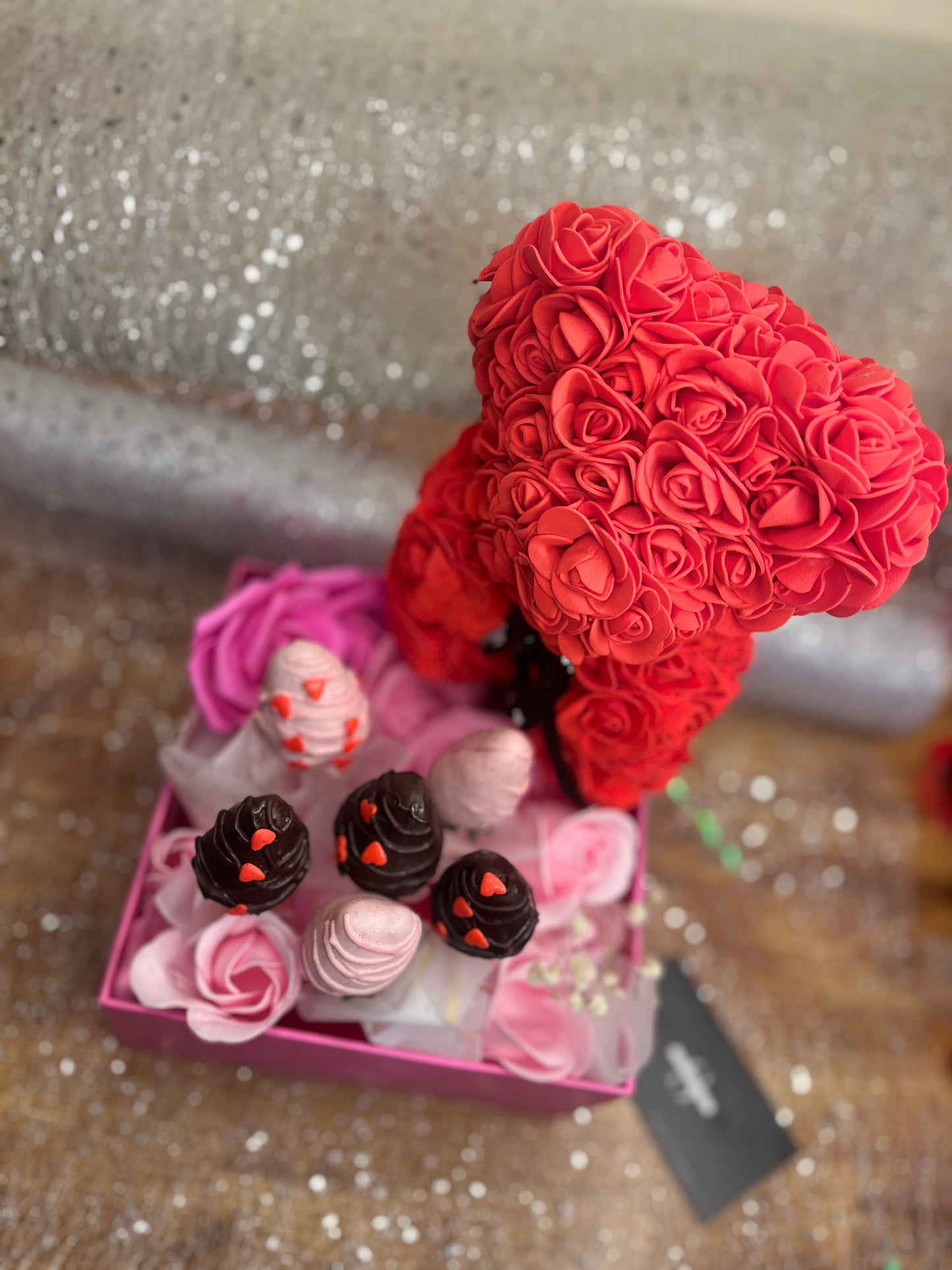 Luxury Rose Bear & Strawberry Delight Box