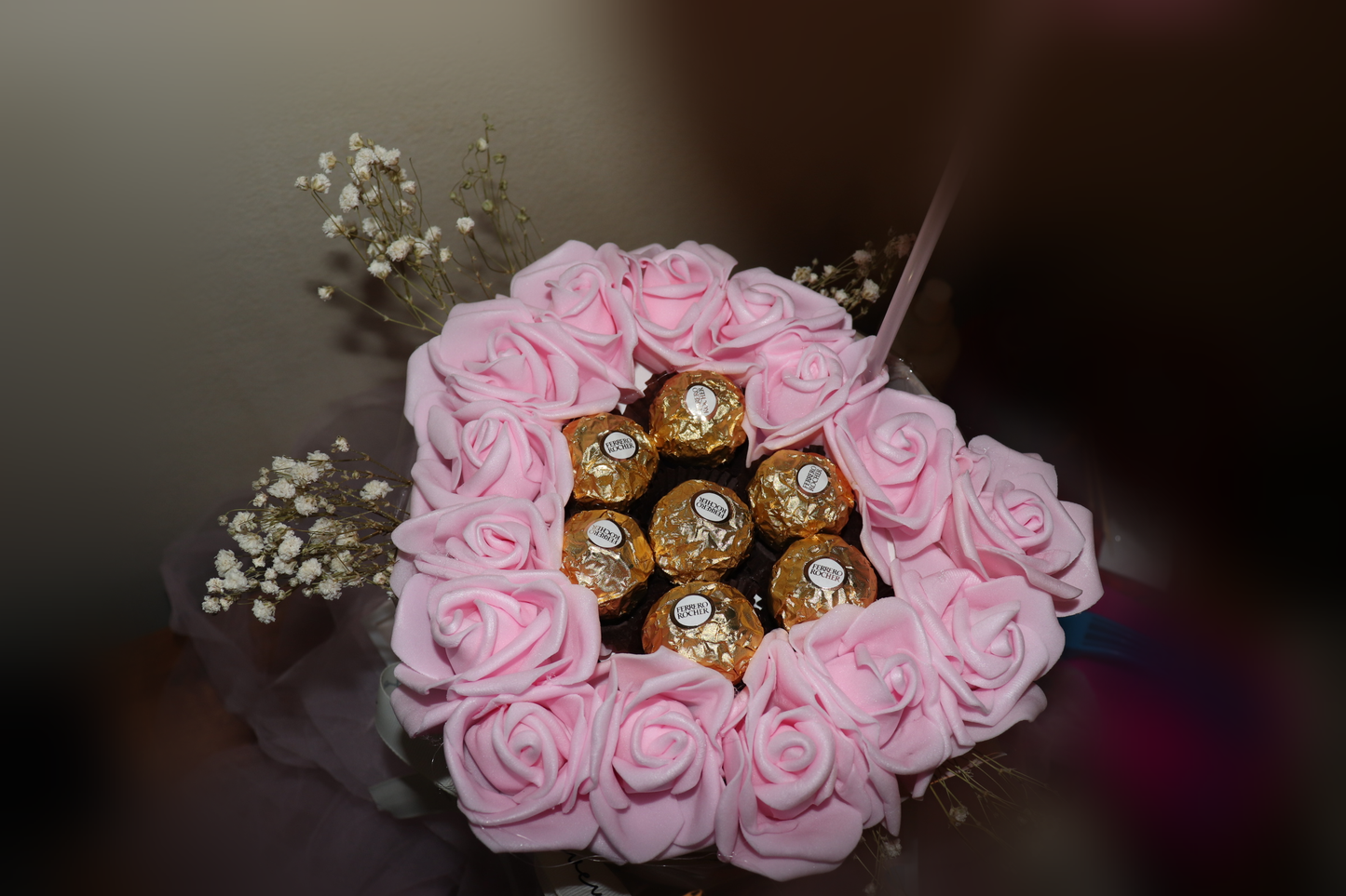 Pink Elegance Gift Box (Choose between Real or artificial roses)