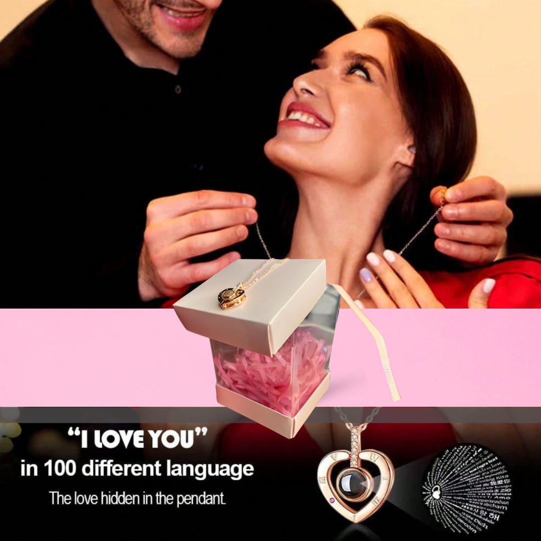 Eternal I Love You! Projection Necklace (with box)